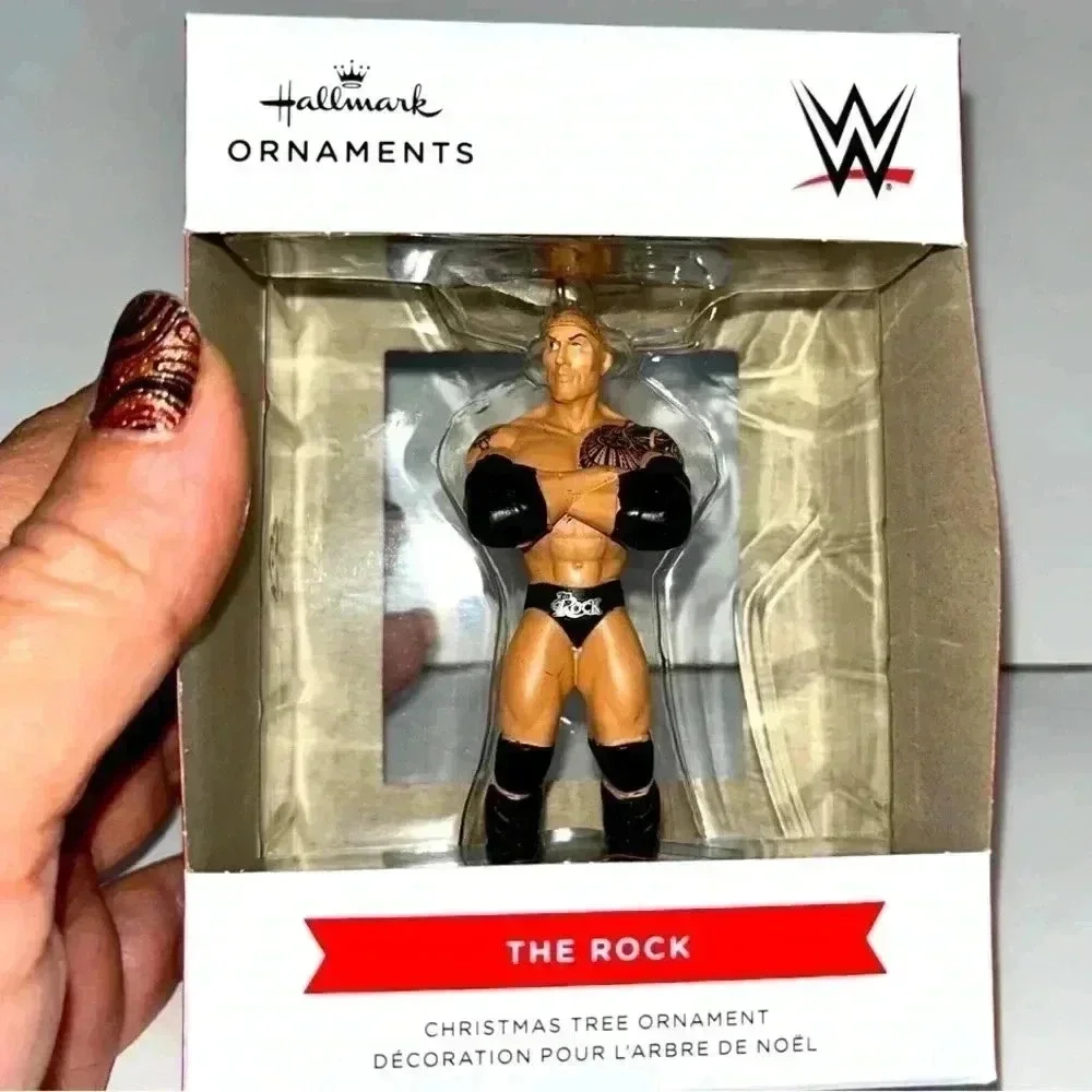 Hallmark 2022 WWE THE ROCK Dewayne Johnson Ornament NIB 🎄 Holiday Christ…